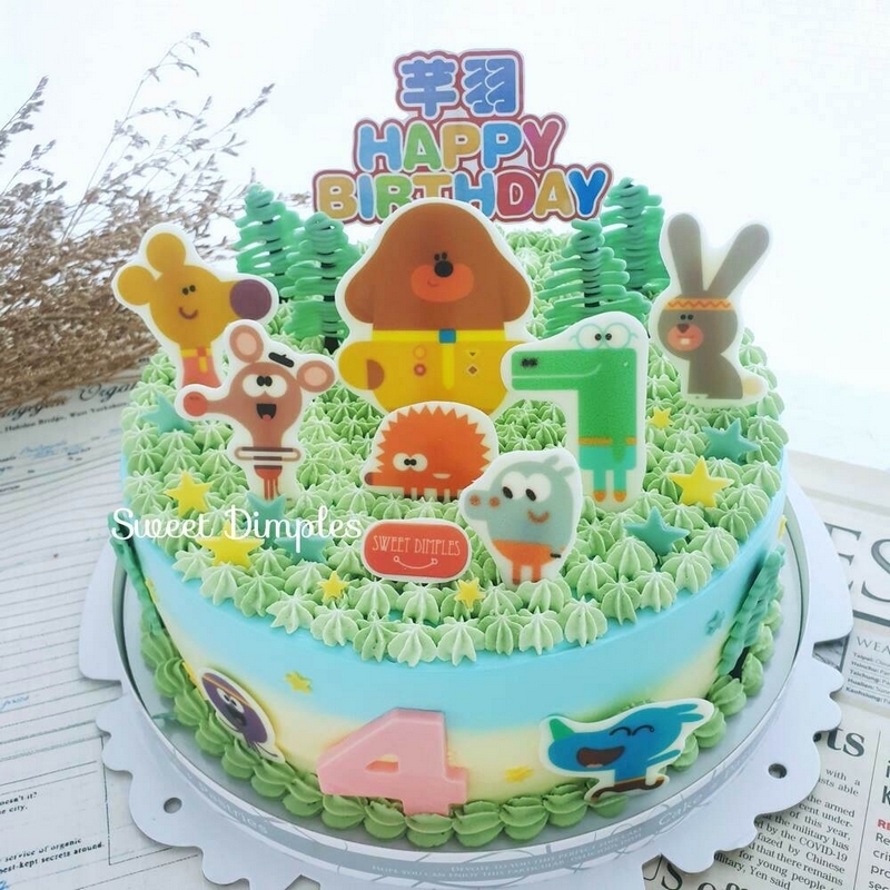 8吋(巧克力飾片)阿奇幼兒園造型蛋糕